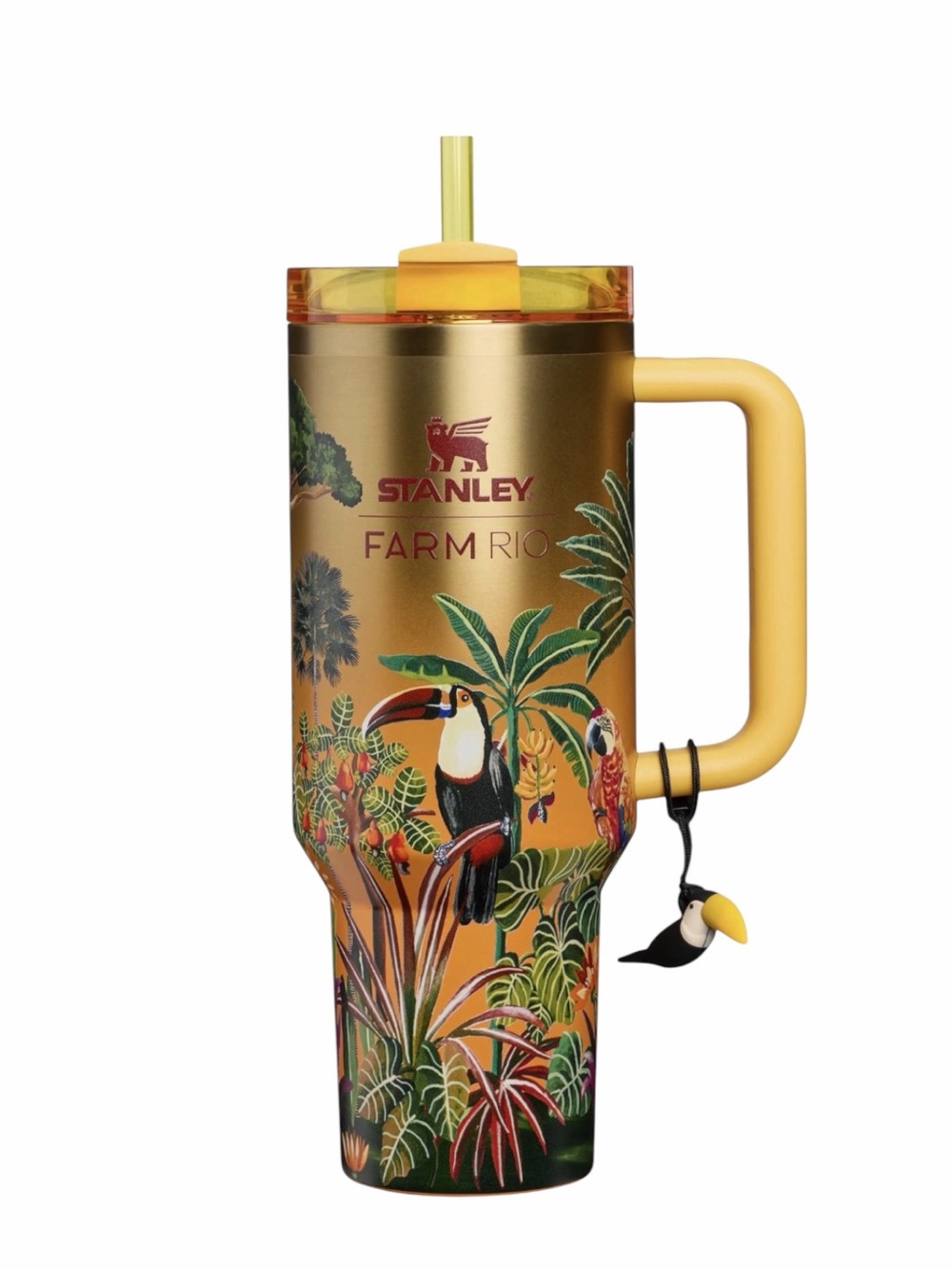 NIB Stanley x FARM Rio 40oz Quencher H2.0 Tropical Wood Tumbler Limited Edition